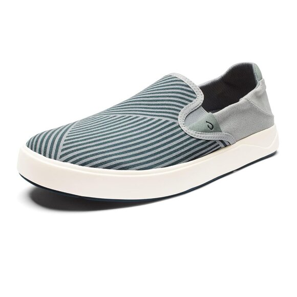 OluKai Mens Lae'ahi Lole Slip-On Shoes Loafers Men' Size 12 $100 Pale Grey/Storm - Picture 1 of 10